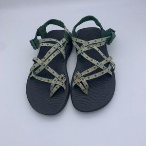 Chaco's Sandals Women's 9 Z Cloud X Green Webbing
